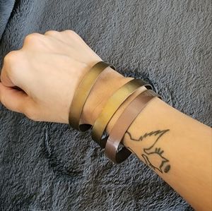 3 piece metal bangles